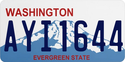 WA license plate AYI1644