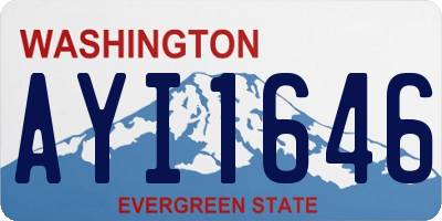 WA license plate AYI1646