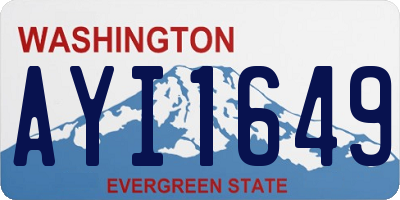 WA license plate AYI1649