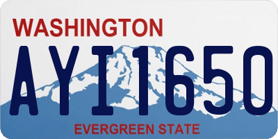 WA license plate AYI1650
