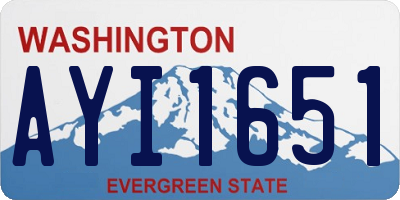 WA license plate AYI1651