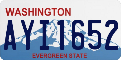 WA license plate AYI1652
