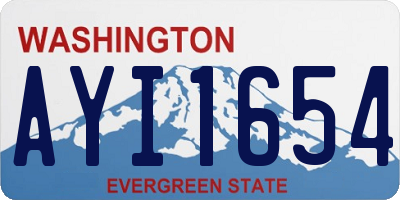 WA license plate AYI1654