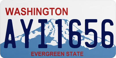 WA license plate AYI1656