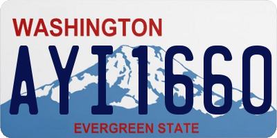 WA license plate AYI1660