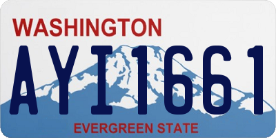 WA license plate AYI1661