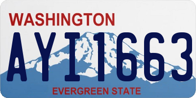 WA license plate AYI1663