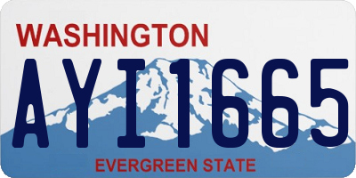 WA license plate AYI1665