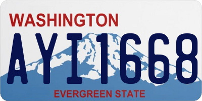 WA license plate AYI1668
