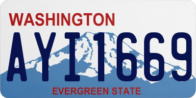 WA license plate AYI1669