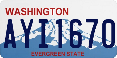 WA license plate AYI1670