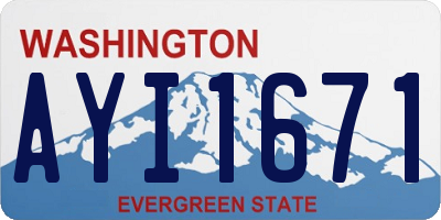 WA license plate AYI1671