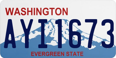WA license plate AYI1673