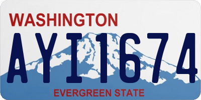 WA license plate AYI1674