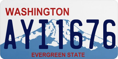 WA license plate AYI1676