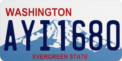 WA license plate AYI1680