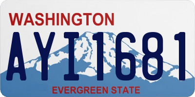 WA license plate AYI1681