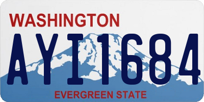 WA license plate AYI1684