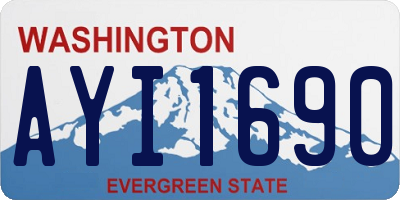 WA license plate AYI1690