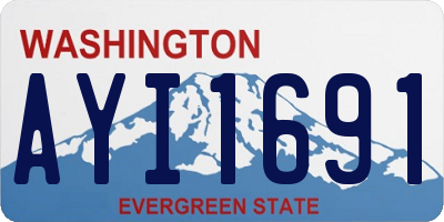 WA license plate AYI1691