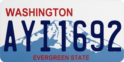 WA license plate AYI1692
