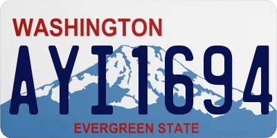 WA license plate AYI1694
