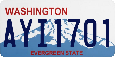 WA license plate AYI1701
