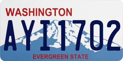 WA license plate AYI1702