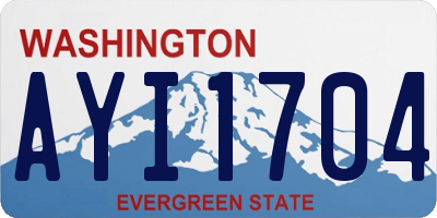 WA license plate AYI1704