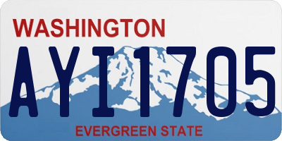 WA license plate AYI1705