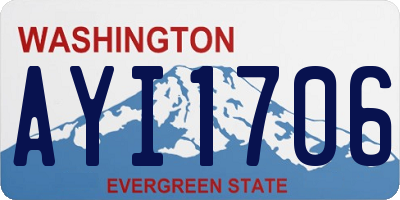 WA license plate AYI1706