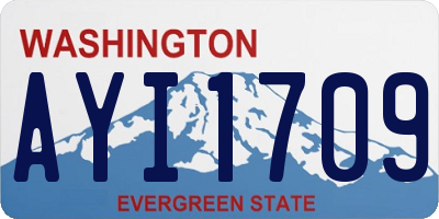 WA license plate AYI1709