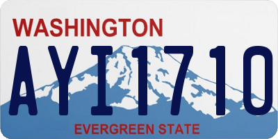 WA license plate AYI1710