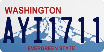 WA license plate AYI1711