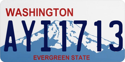 WA license plate AYI1713
