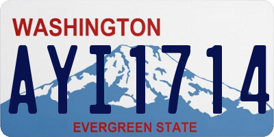WA license plate AYI1714