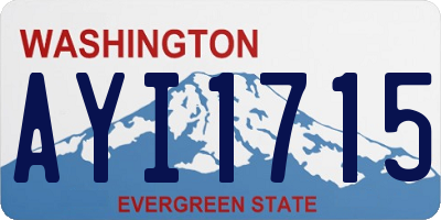 WA license plate AYI1715