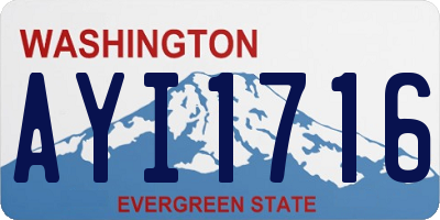 WA license plate AYI1716