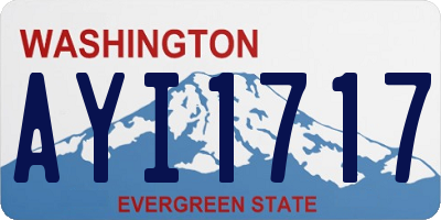 WA license plate AYI1717