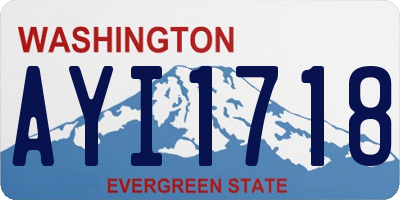 WA license plate AYI1718