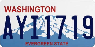 WA license plate AYI1719