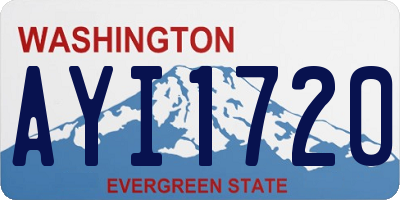 WA license plate AYI1720