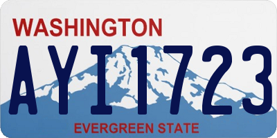 WA license plate AYI1723