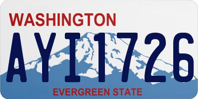 WA license plate AYI1726