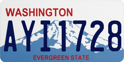 WA license plate AYI1728