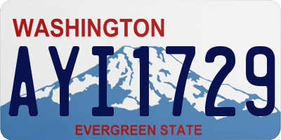WA license plate AYI1729