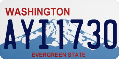 WA license plate AYI1730