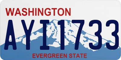 WA license plate AYI1733