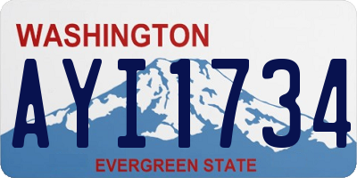 WA license plate AYI1734