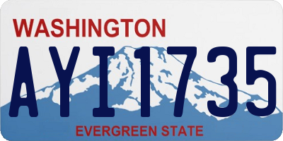 WA license plate AYI1735